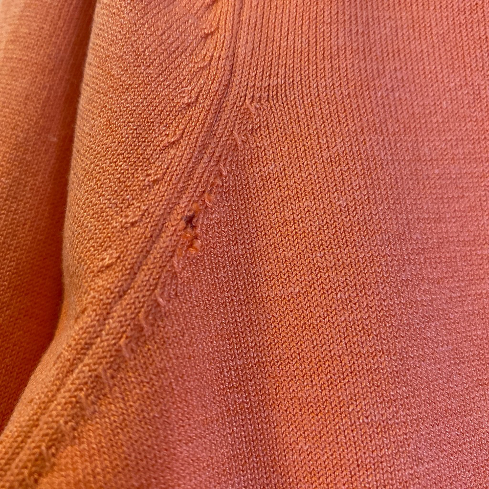 Women's August Silk Cardigan Orange Size XXL - Picture 4 of 6